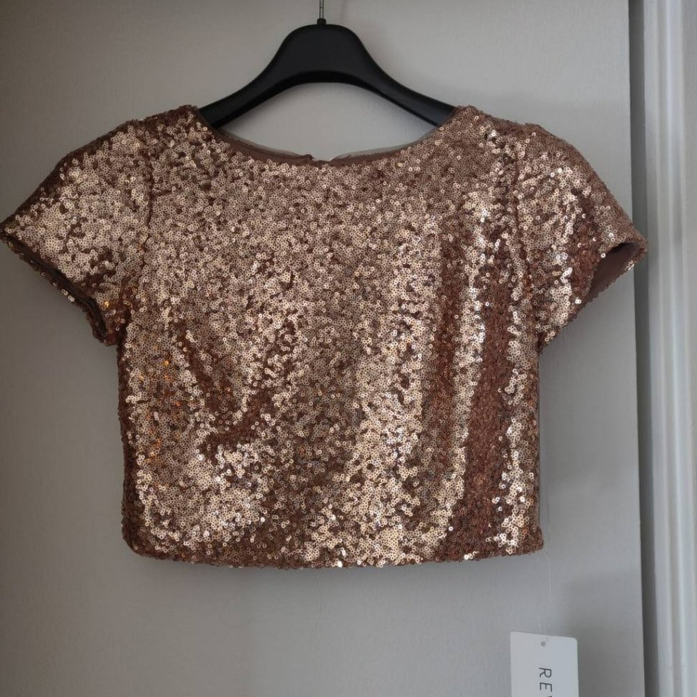Revelry Rose Gold Sequin Bandie